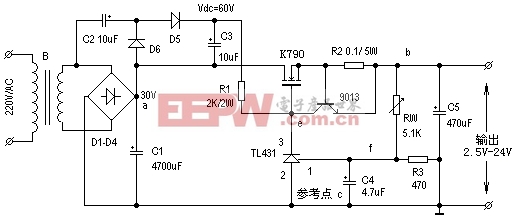 tl431基本电路及高精度可调直流稳压电源电路