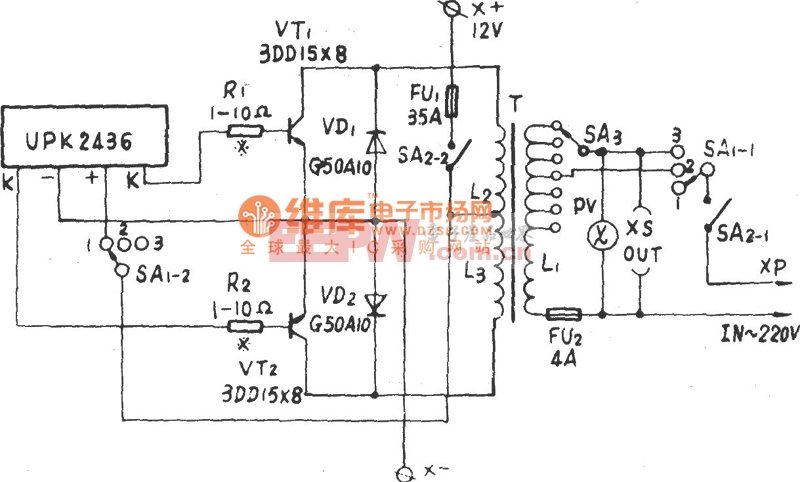 ps350(350w)应急电源电路图