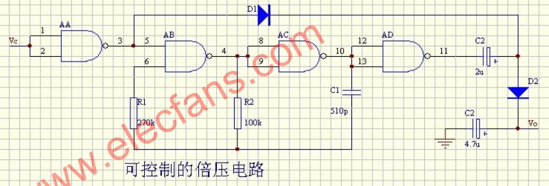 可控制的倍压电路图