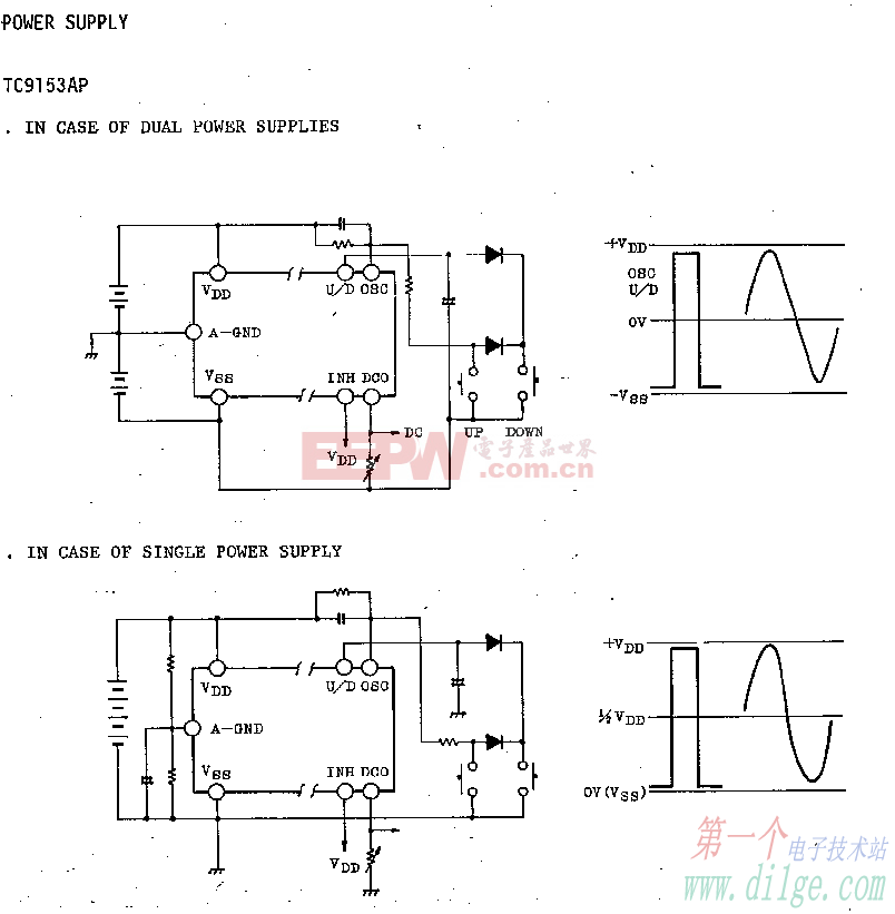 tc9153双电源及单电源电路图