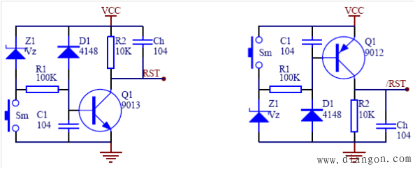 常见复位电路原理图解决方案华强电子网