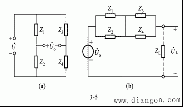 图 交流电桥的一般形式及等效电路(a)电阻平衡臂电桥(b)变压器电桥
