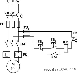异步电动机的直接启动电路图原理分析解决方案华强电子网