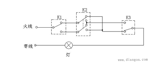 三控开关接法三控开关接线图解决方案华强电子网