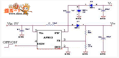 ap3012正负电压产生电路图(一)