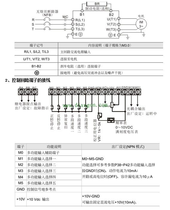 台达vfd-m变频器安装要求和接线图 -解决方案-华强