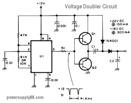 12v直流电压倍压电路