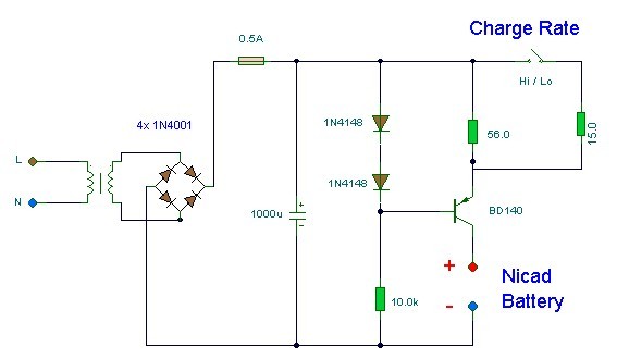 镍镉电池充电器电路图图