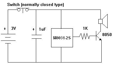 使用m8031的闹铃电路图