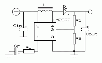 6v到12v的直流电压转换器电路图