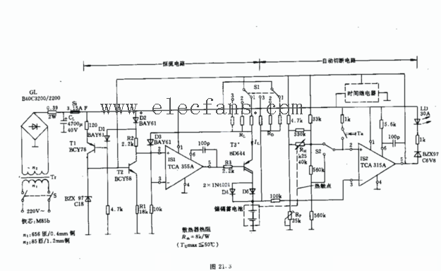 12v蓄电池充电器电路原理图