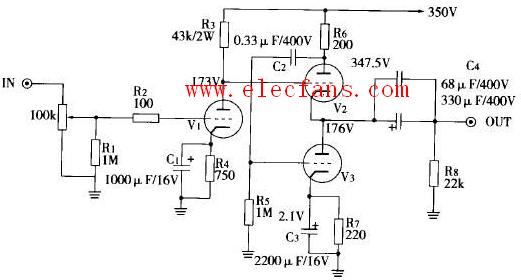 电子管耳机放大电路