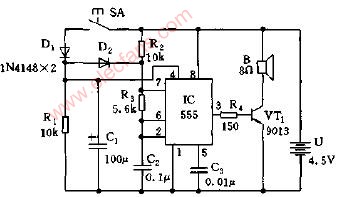叮咚音响电子门铃电路图
