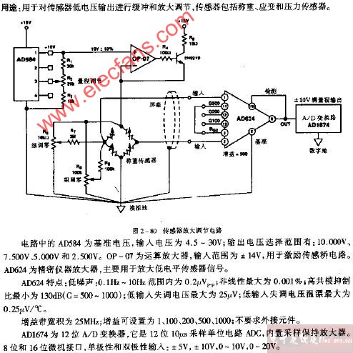 传感器放大调节电路图