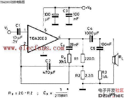 tda2003功放电路图