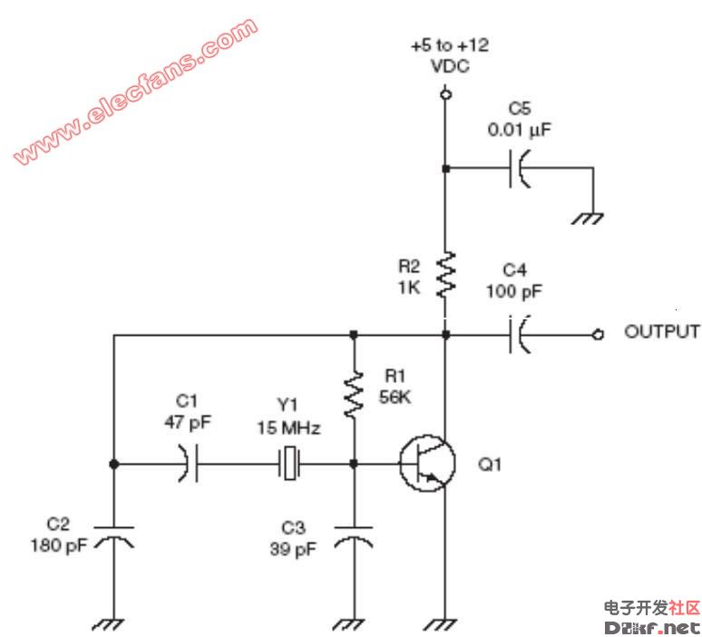 皮尔斯振荡器射频电路图pierceoscillatorrfcircuit