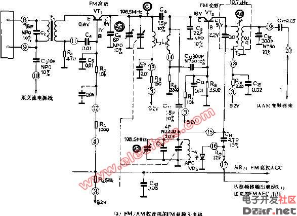 fmam收音机的fm高频头电路