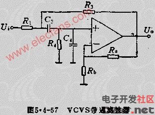 vcvs带通滤波器电路原理及函数
