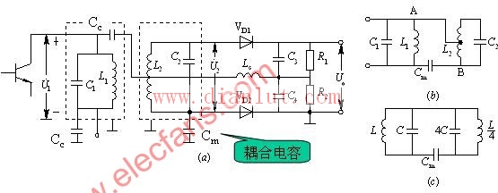 电容耦合相位鉴频器电路