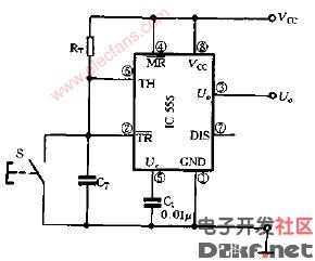 555单稳态基本电路原理图