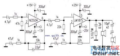 ne5534+lm5构成的20w高保真功放电路