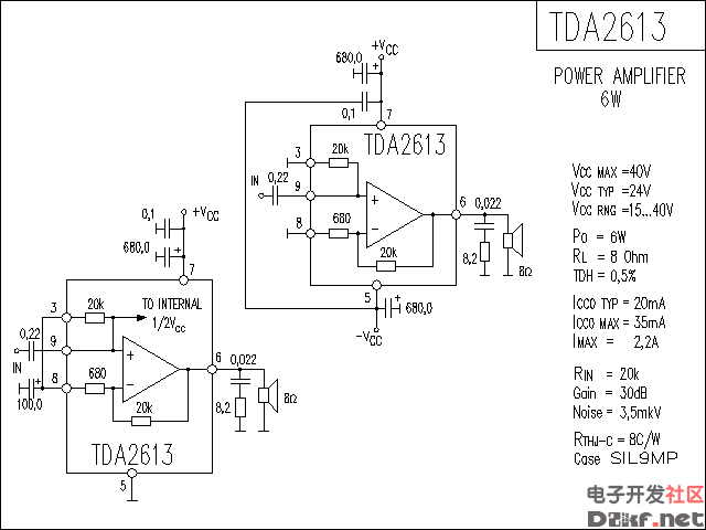 tda2613功放电路