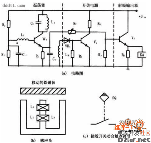 晶体管接近开关原理电路图分析