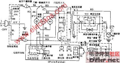 lg电子ms-5586dtw电脑式烧烤型微波炉电路图