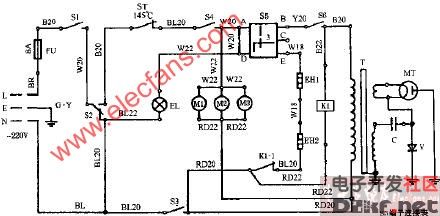 蚬华mb30tfc-2mb20tfc-2机械式烧烤型微波炉电路图