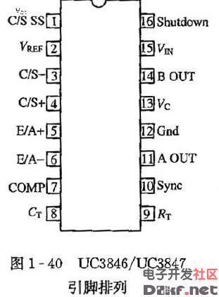 uc3846的内部功能框图及引脚图