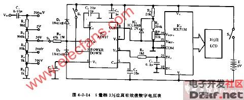 s量程3,12位真有效值数字电压表电路图