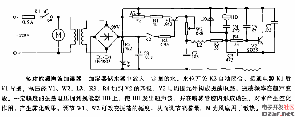 多功能超声波加湿器