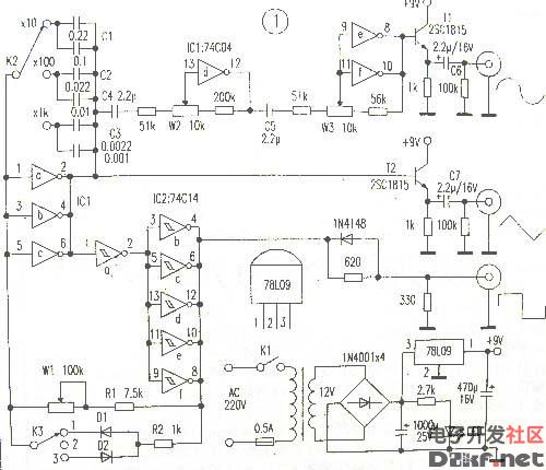 多波形信号发生器电路图