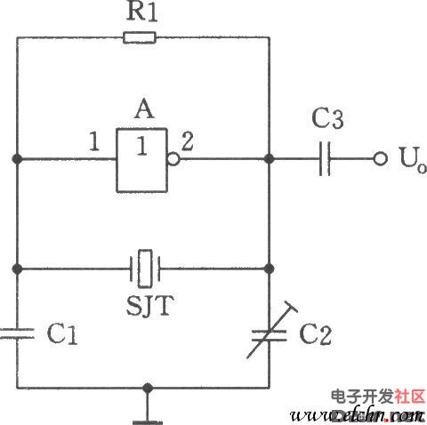 石英晶体正弦振荡器电路图