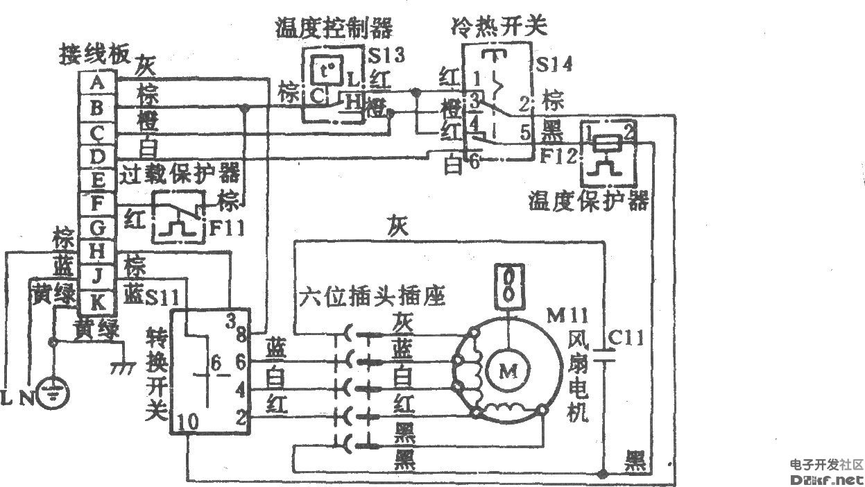 宝花牌kfr-35l分体式空调器电路