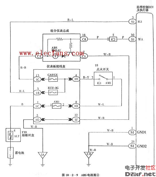 汽车abs电路图