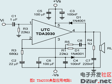 TDA2030典型应用电路1