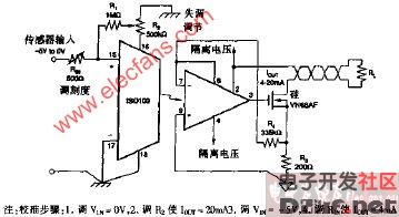 is0100传感器隔离放大电路图