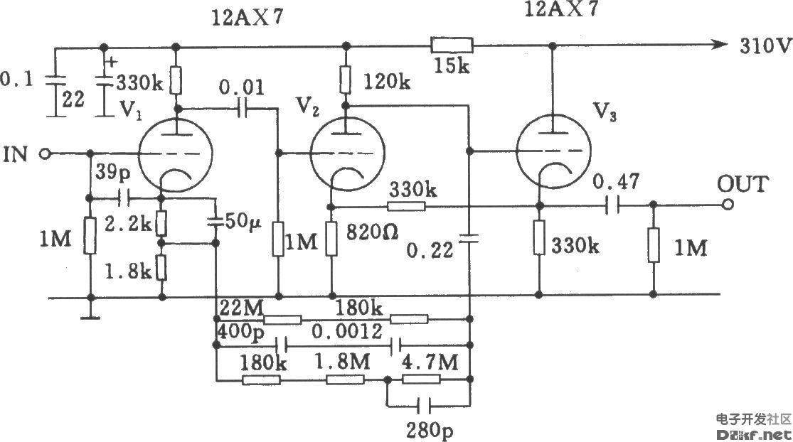 mcintosh-c22电子管前级均衡放大电路