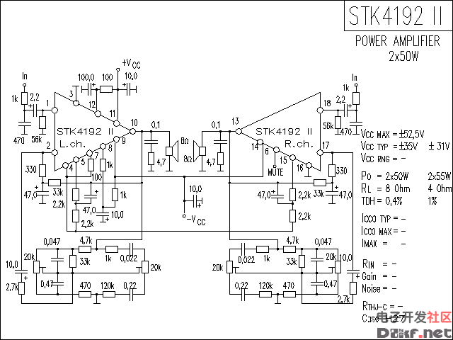 STK4192-2功放电路