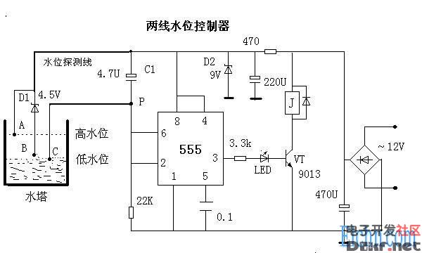 《电子报》曾介绍过多款实用的自动抽水电路,这些电路都需要3根