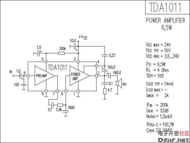 tda1011功放电路