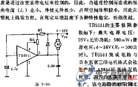 tb5511直流马达速度控制电路的应用