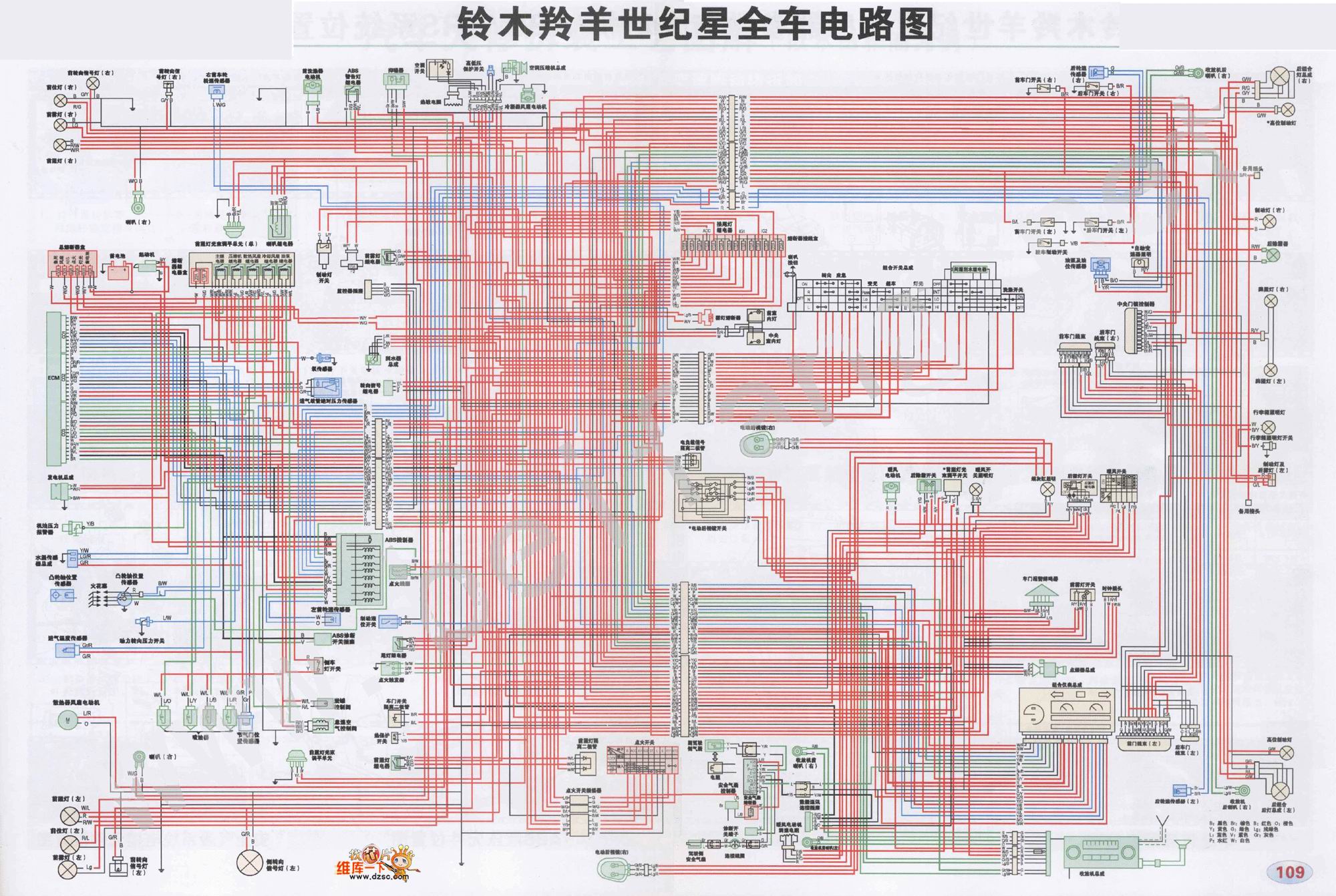 铃木羚羊世纪星全车电路图