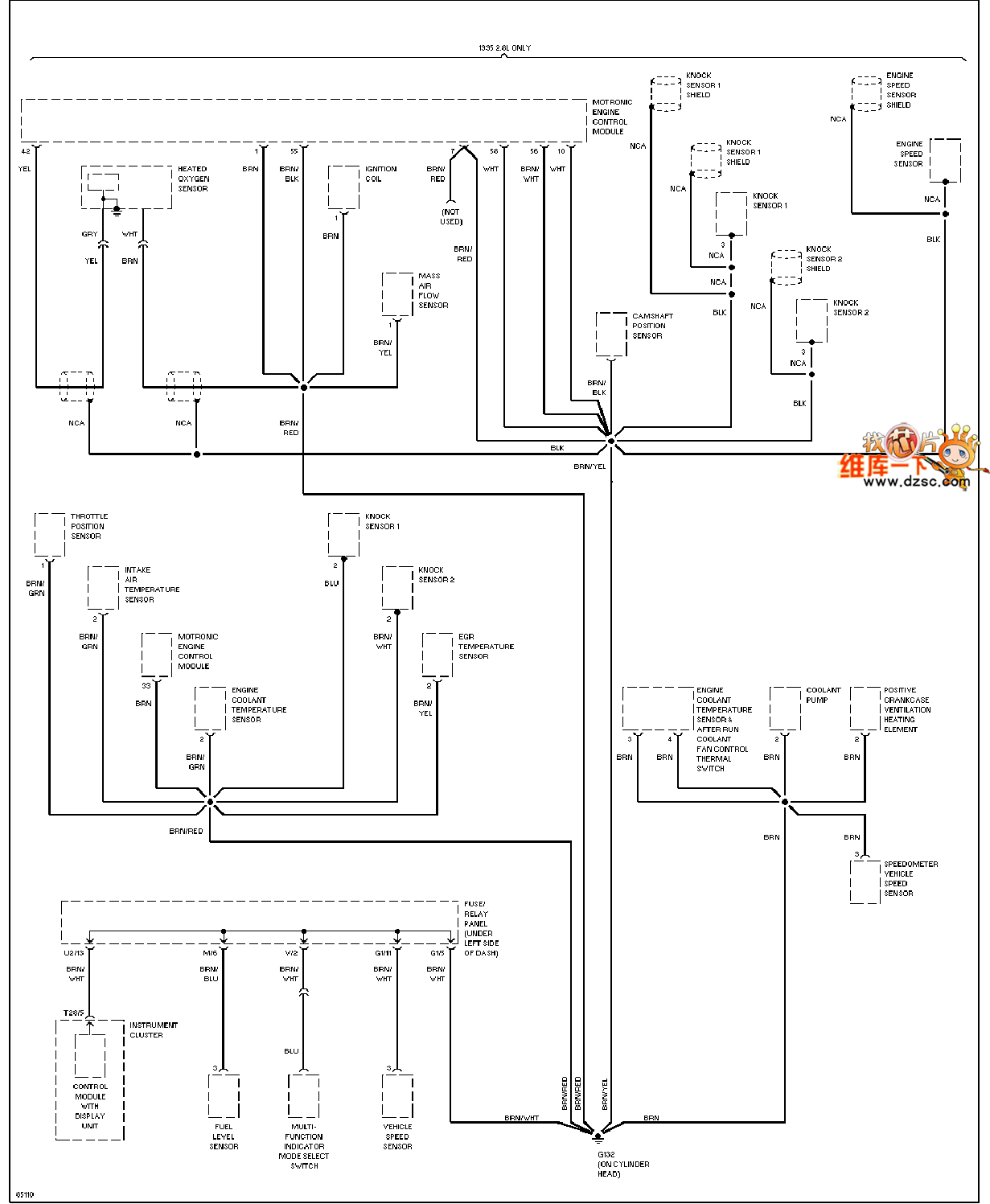 1996捷达搭铁分布电路图六