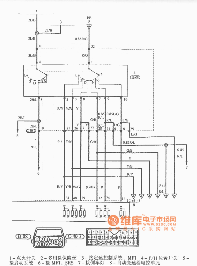 猎豹越野车自动变速器电路图