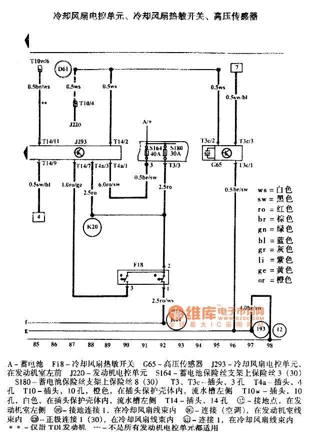 高尔夫宝来空调系统电路图