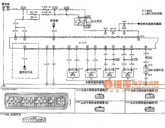 m6轿车dsc系统电路图