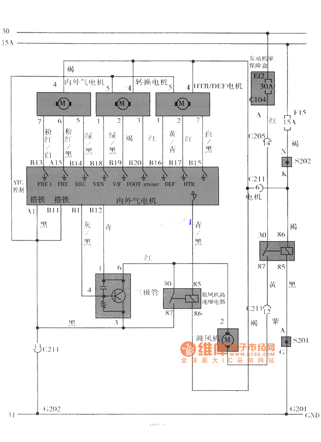 大宇鼓风机电路图