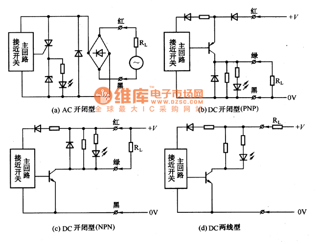 电感式接近传感器输出回路形式电路图